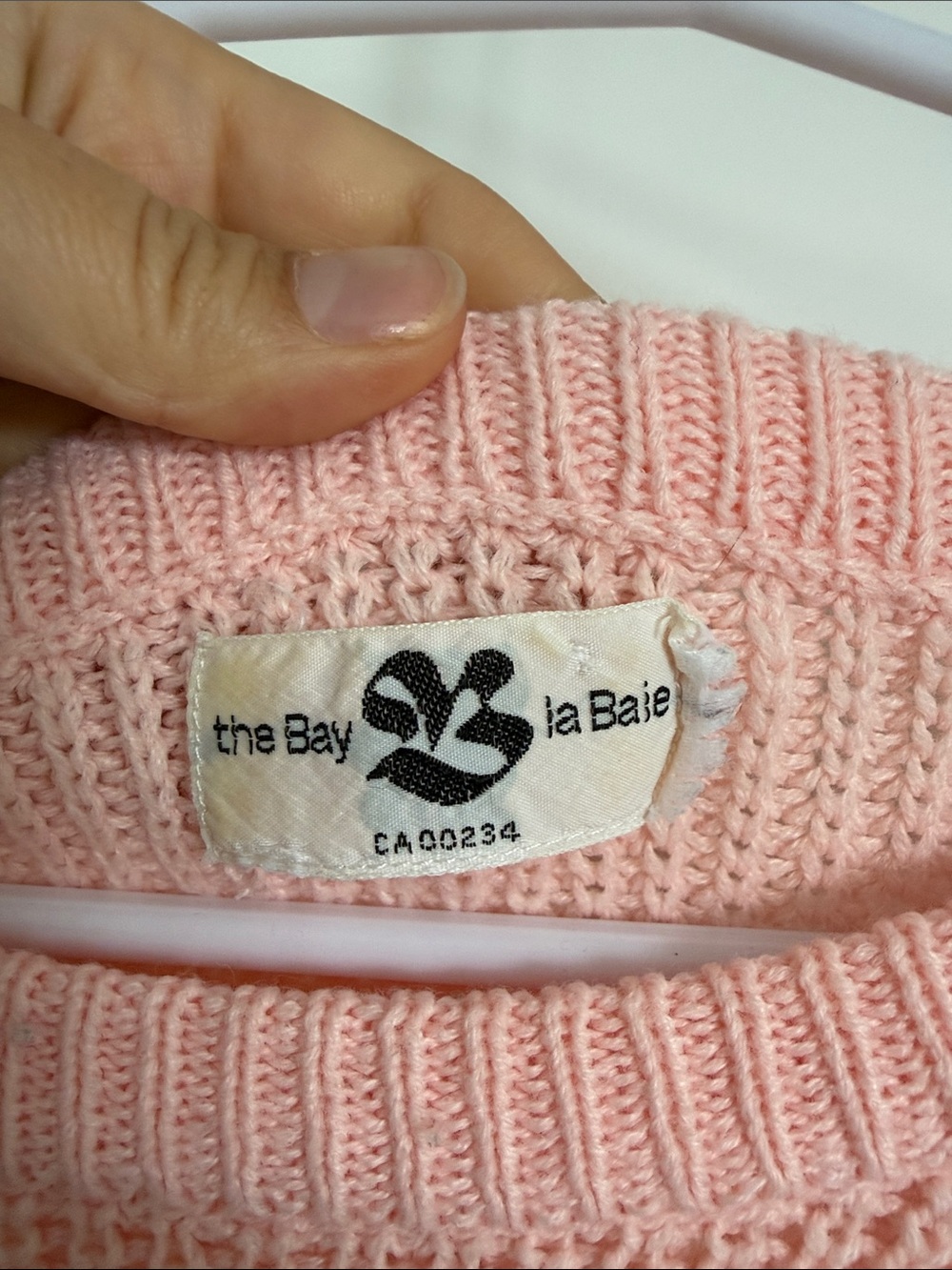 Vintage Hudson’s Bay Pink Knit Sweater - Picture 6 of 6